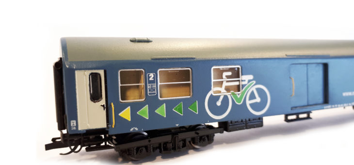 The new livery MÁV-Start bicycle coaches are available from the webshop in TT scale!